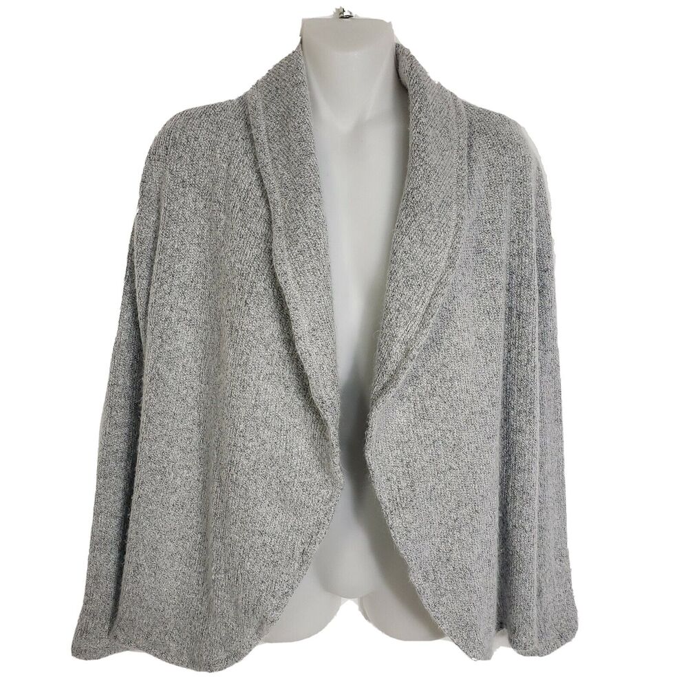 LOFT Outlet Womens Open Front Cardigan Knit Shawl Size Small Gray Sweater